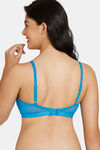 Zivame Sun's Bird Padded Non Wired 3/4th Coverage T-Shirt Bra - Methyl Blue — thumbnail 2